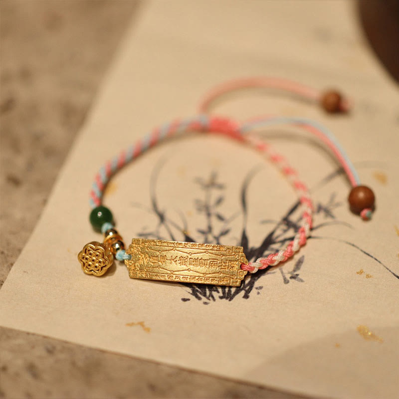 Stone of buddha 925 Sterling Silver Handmade Multicolor String Protection Luck Charm Braid Bracelet