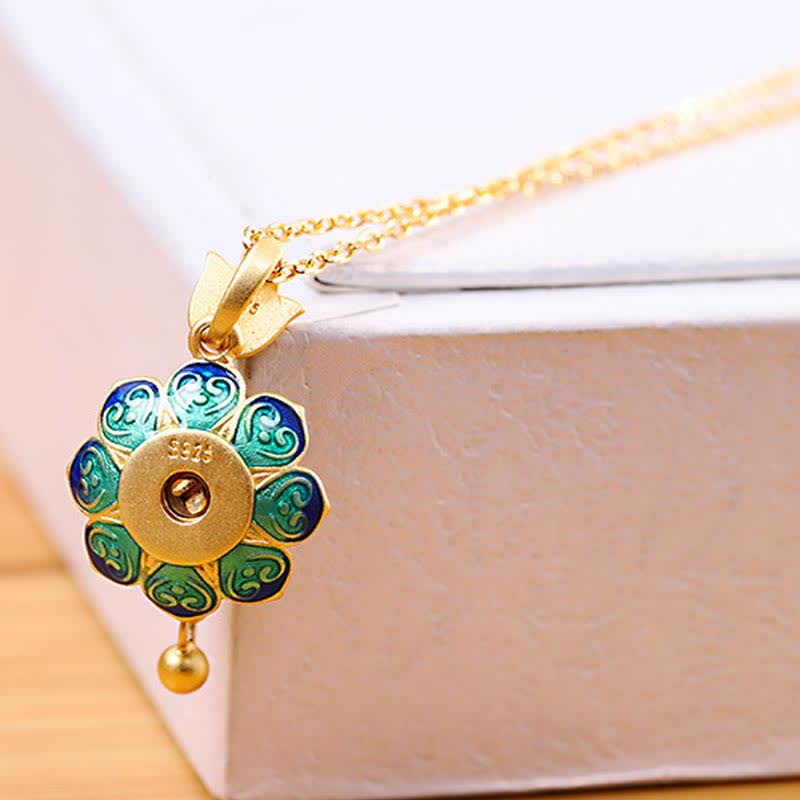 Stone of buddha 925 Sterling Silver Tibet Lotus Prayer Wheel Red Agate Enlightenment Necklace Pendant