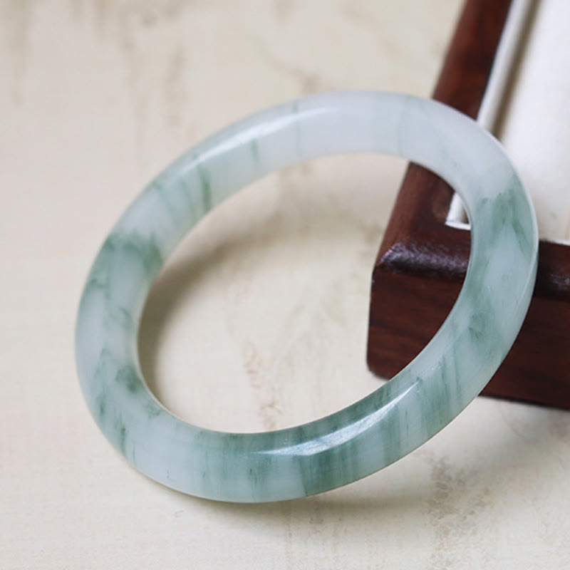 Stone of buddha Natural Jade Luck Prosperity Bangle Bracelet