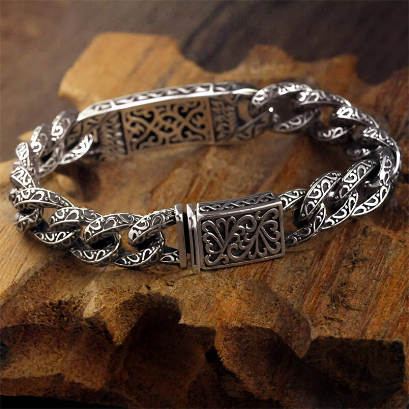 Stone of buddha Vintage Patterns Engraved Healing Bracelet