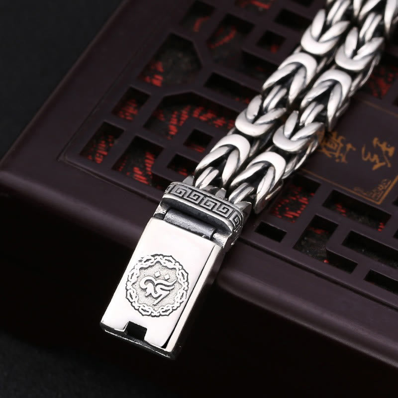 Stone of buddha Om Mani Padme Hum Engraved Peace Purity Bracelet