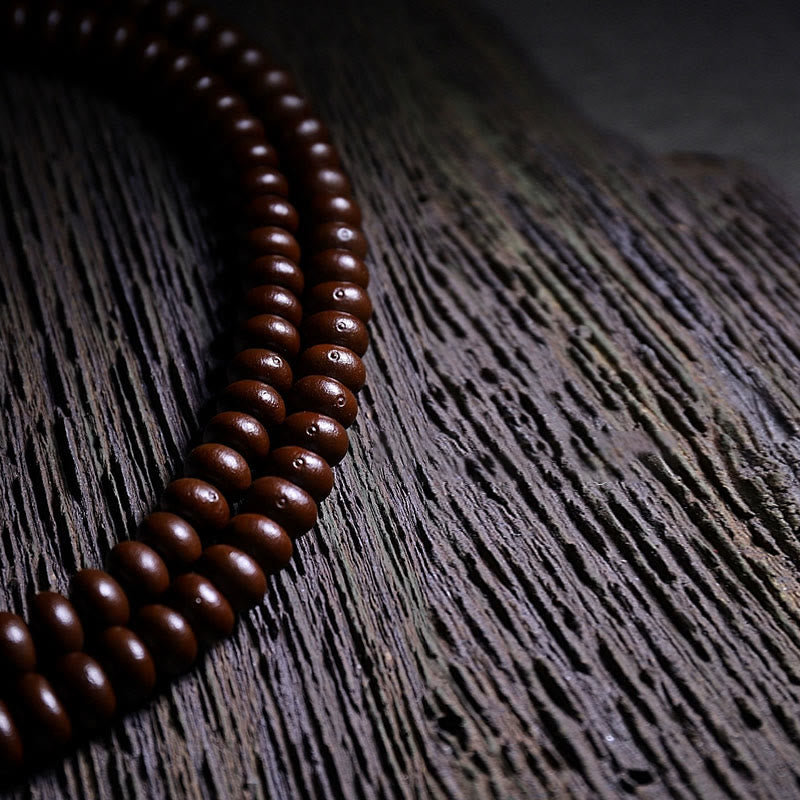 Stone of buddha Natural Tibet 108 Mala Beads Purple Bodhi Seed Three-eyed Dzi Bead Copper Dorje Harmony Bracelet