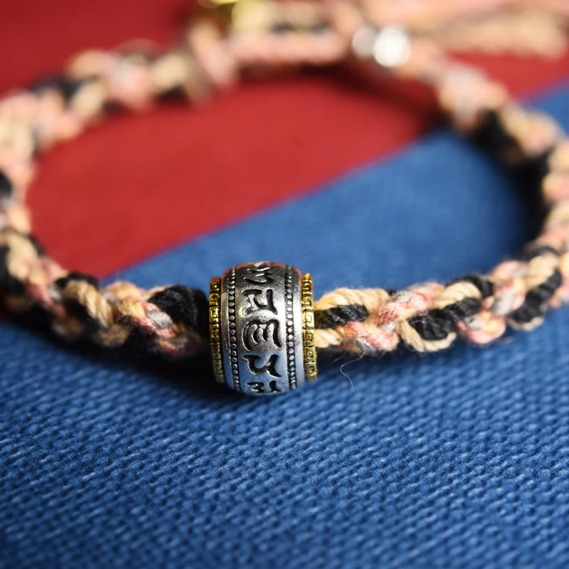 Stone of buddha Zakiram Goddess of Wealth Om Mani Padme Hum Peace Handmade Bracelet