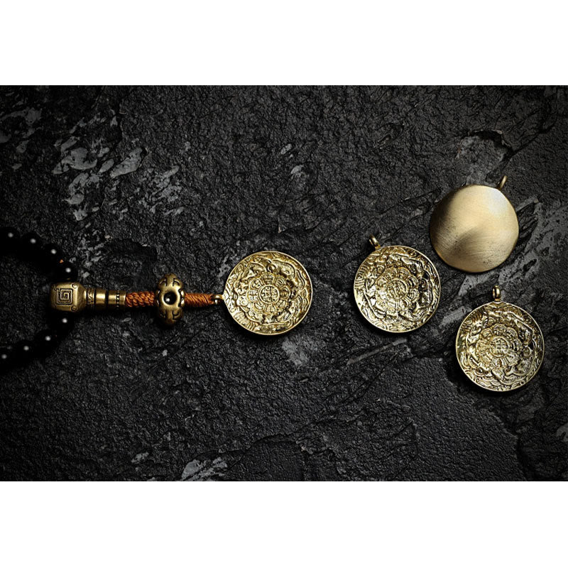Stone of buddha Tibetan 108 Mala Beads Black Onyx Tiger Eye Beads Nine Palaces Bagua Protection Bracelet