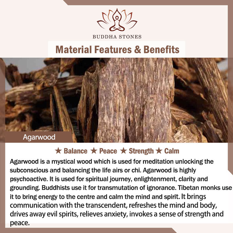 Stone of buddha Nine Points Sinking Water Vietnam Hoi An Agarwood Peace Strength Bracelet