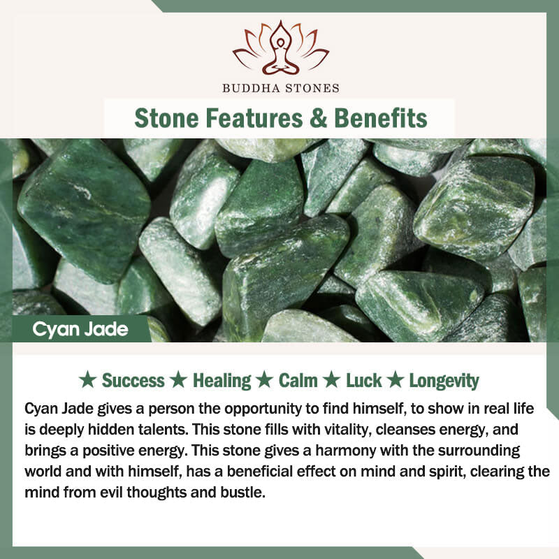 Stone of buddha 925 Sterling Silver Gold Plated Cyan Jade Flower Peace Buckle Success Triple Wrap Bracelet