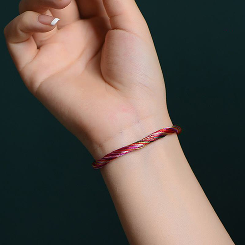 Stone of buddha Tibetan Handmade Five Colorful Thread Dragon Boat Festival Protection Adult Child String Bracelet