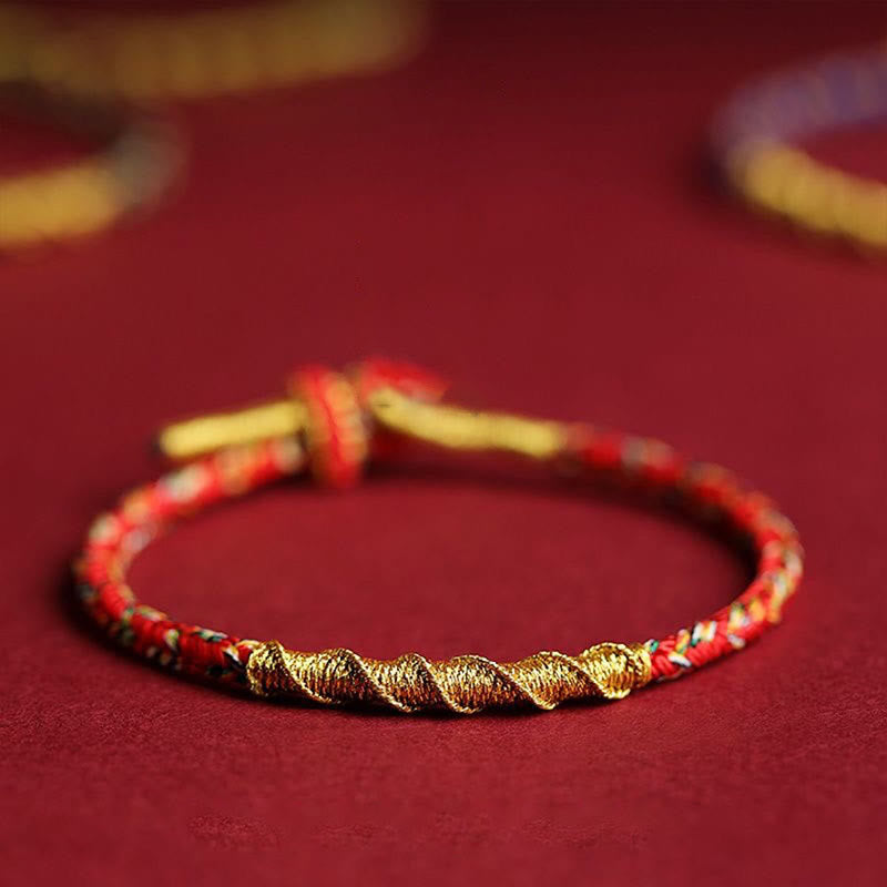 Stone of buddha Handmade Chinese Zodiac Natal Buddha Protection Strength Braided String Bracelet