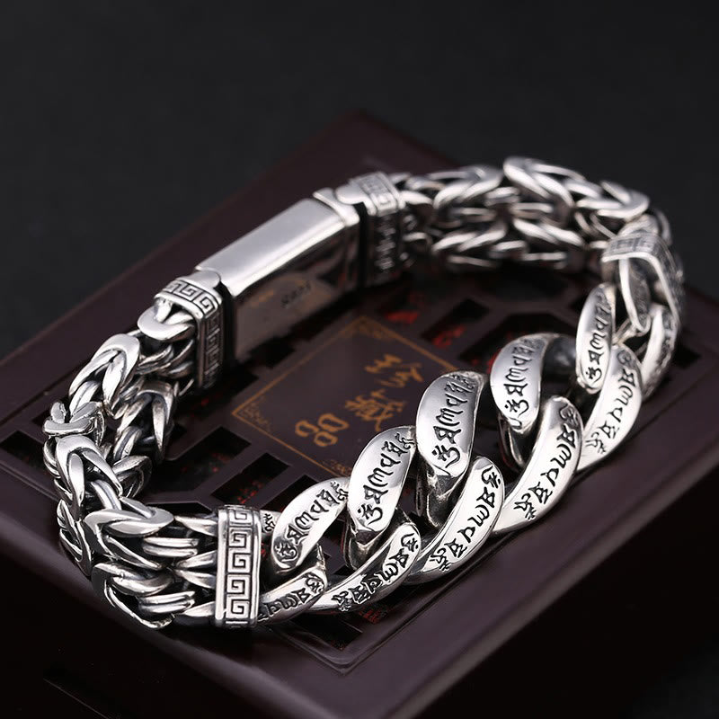Stone of buddha Om Mani Padme Hum Engraved Peace Purity Bracelet