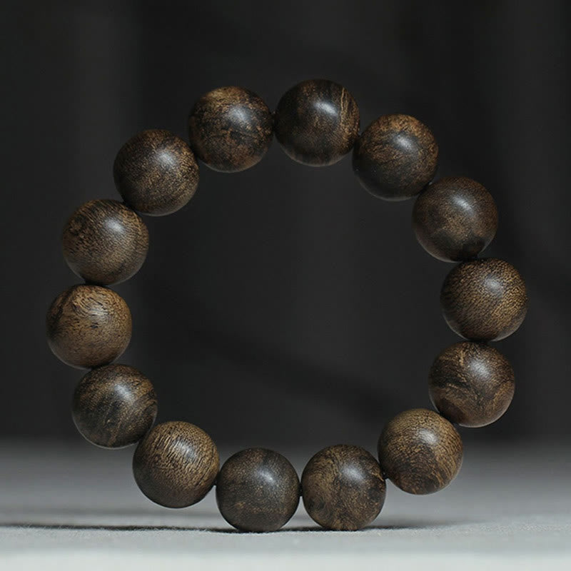 Stone of buddha Nine Points Sinking Water Vietnam Hoi An Agarwood Peace Strength Bracelet