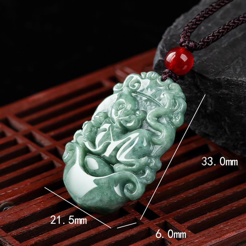 Stone of buddha Natural Jade 12 Chinese Zodiac Prosperity Necklace Pendant