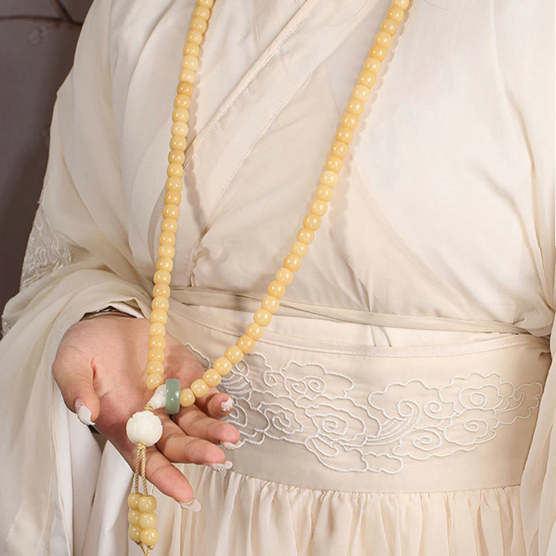 Stone of buddha Natural Bodhi Seed Lotus Dzi Bead Peace Harmony Charm Bracelet