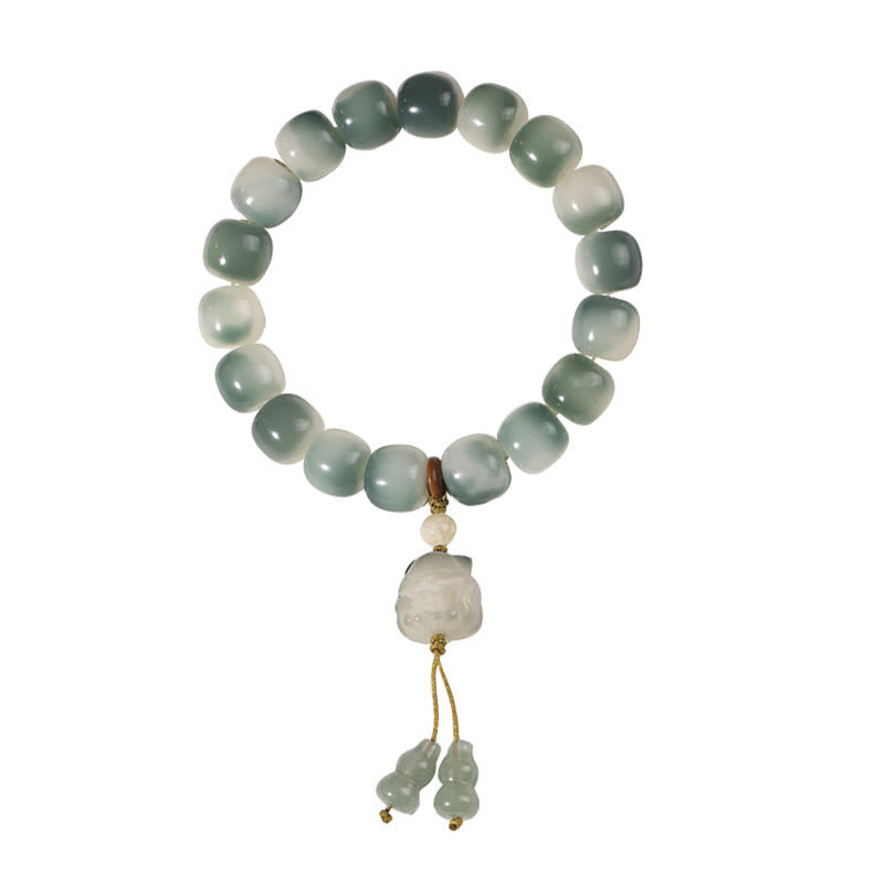 Stone of buddha Gradient Bodhi Seed Nine-Tailed Fox Cat Paw Claw Pine Cone Peace Bracelet