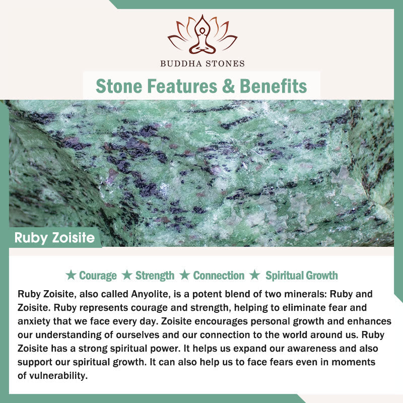Stone of buddha Ruby Zoisite Connection Bracelet