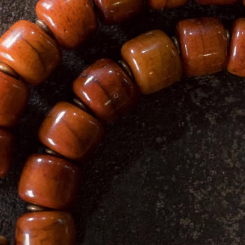 Stone of buddha Yak Bone Copper Double Wrap Balance Bracelet