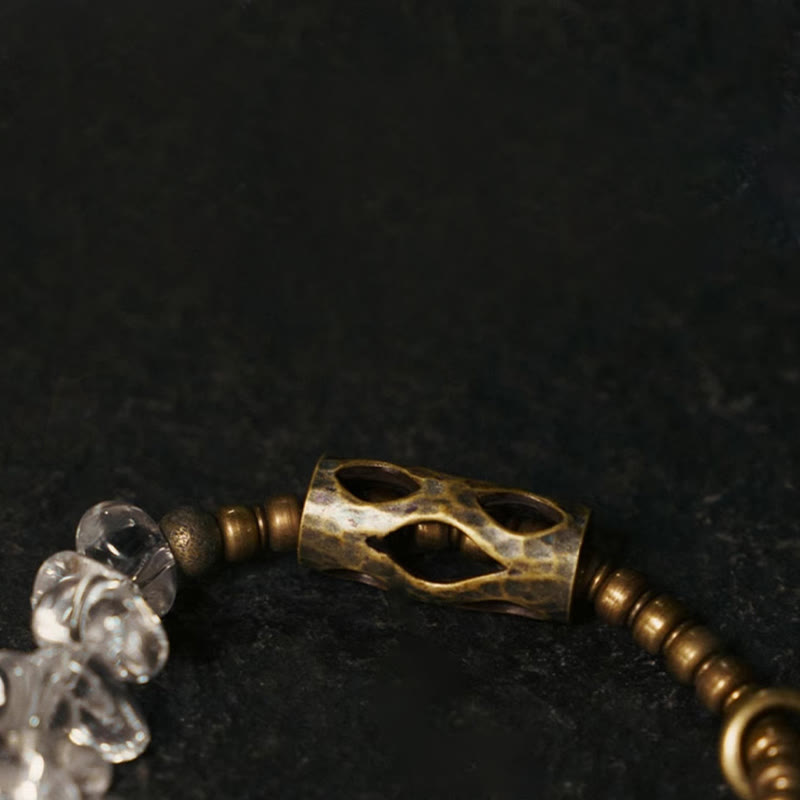 Stone of buddha Irregular White Crystal Copper Clarity Bracelet