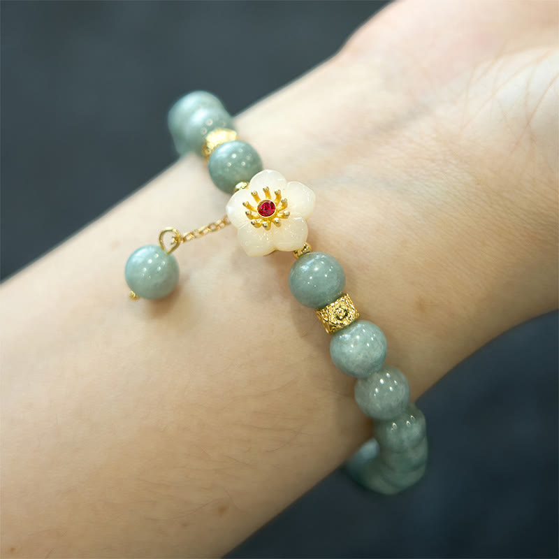 Stone of buddha Jade Abundance Flower Bracelet