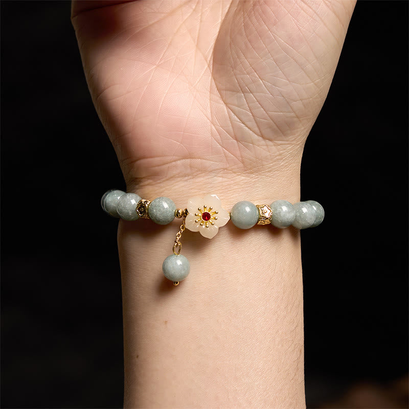 Stone of buddha Jade Abundance Flower Bracelet