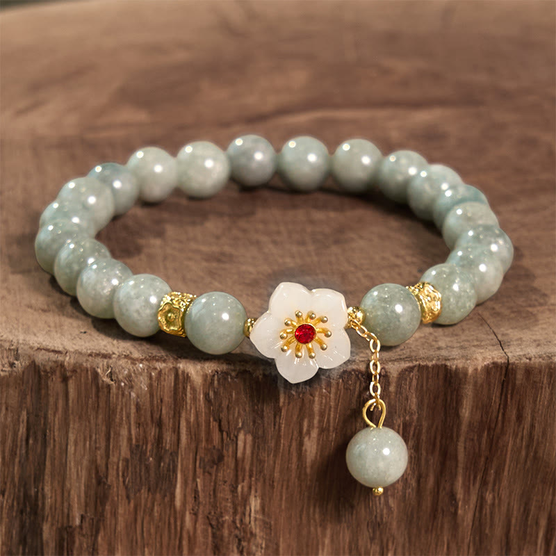 Stone of buddha Jade Abundance Flower Bracelet