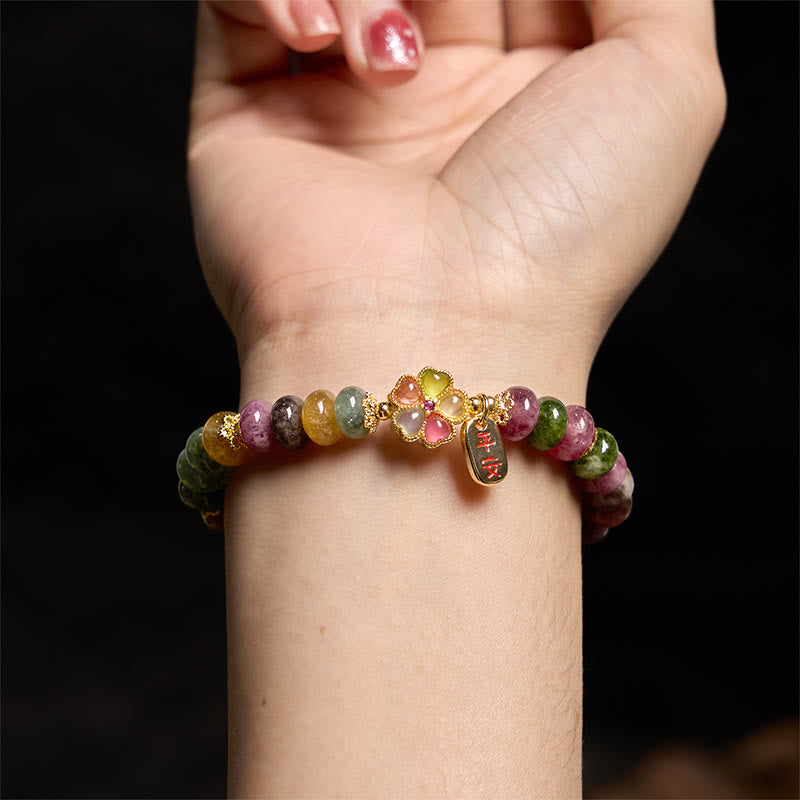 Stone of buddha Tourmaline Jade Safe And Well Love Bracelet