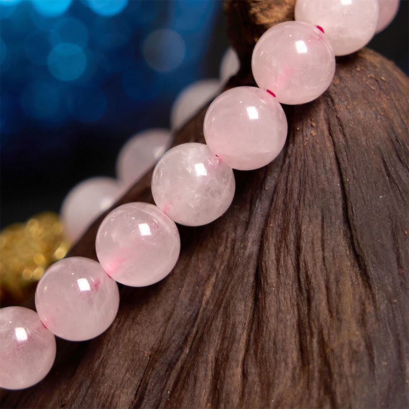 Stone of buddha Pink Crystal Citrine Flower Warmth Bracelet
