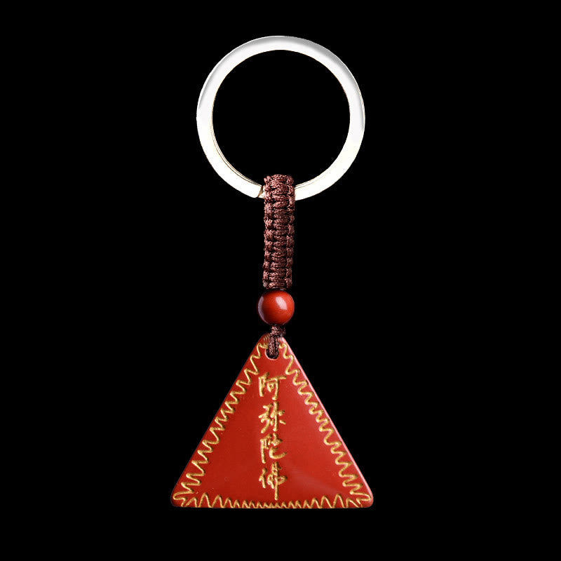 Stone of buddha Cinnabar Amitabha Calm Necklace Pendant
