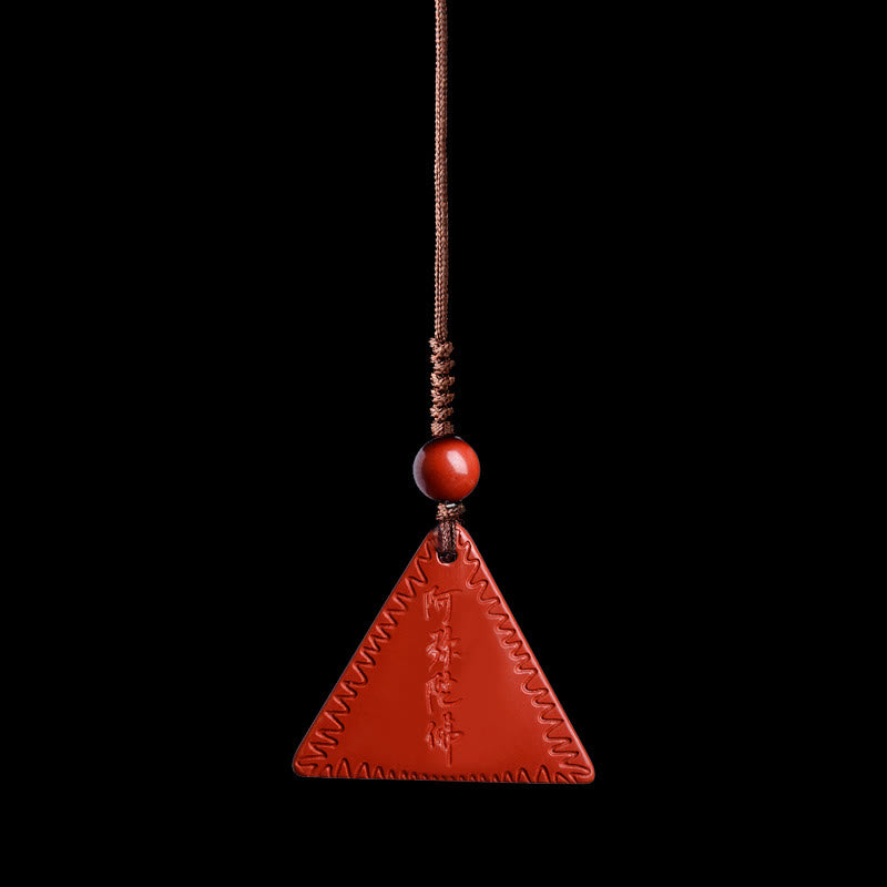 Stone of buddha Cinnabar Amitabha Calm Necklace Pendant