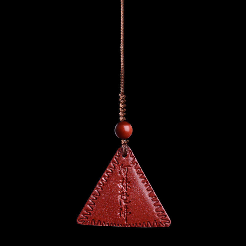 Stone of buddha Cinnabar Amitabha Calm Necklace Pendant