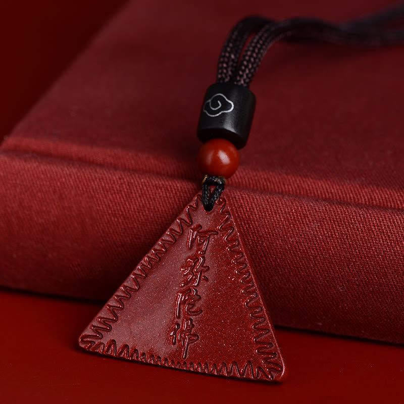 Stone of buddha Cinnabar Amitabha Calm Necklace Pendant