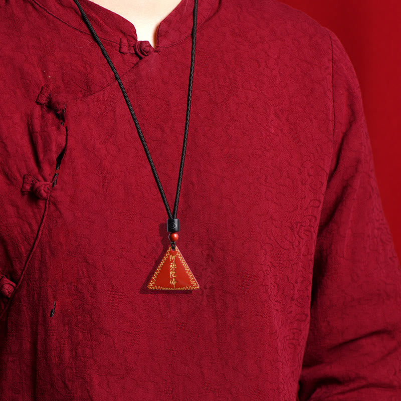 Stone of buddha Cinnabar Amitabha Calm Necklace Pendant