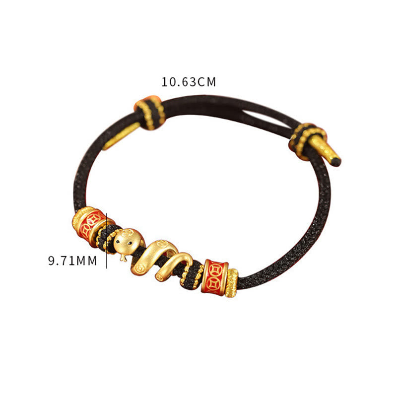 Stone of buddha 925 Sterling Silver Year Of The Snake Golden Snake Luck Prosperous Bracelet Necklace Pendant