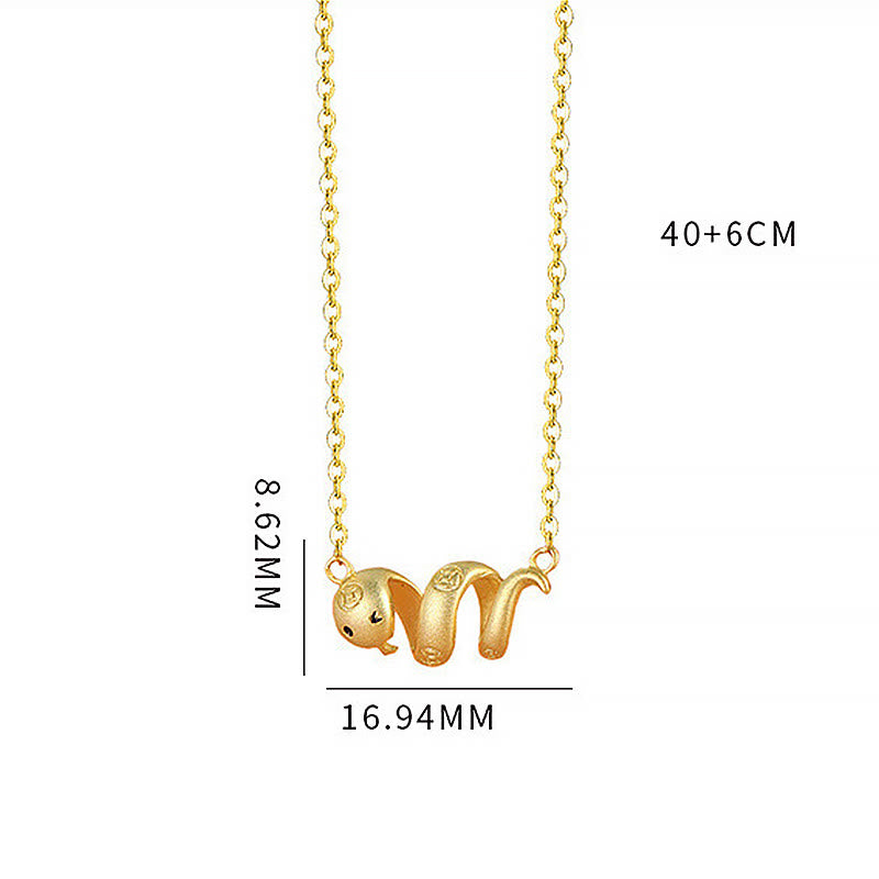 Stone of buddha 925 Sterling Silver Year Of The Snake Golden Snake Luck Prosperous Bracelet Necklace Pendant