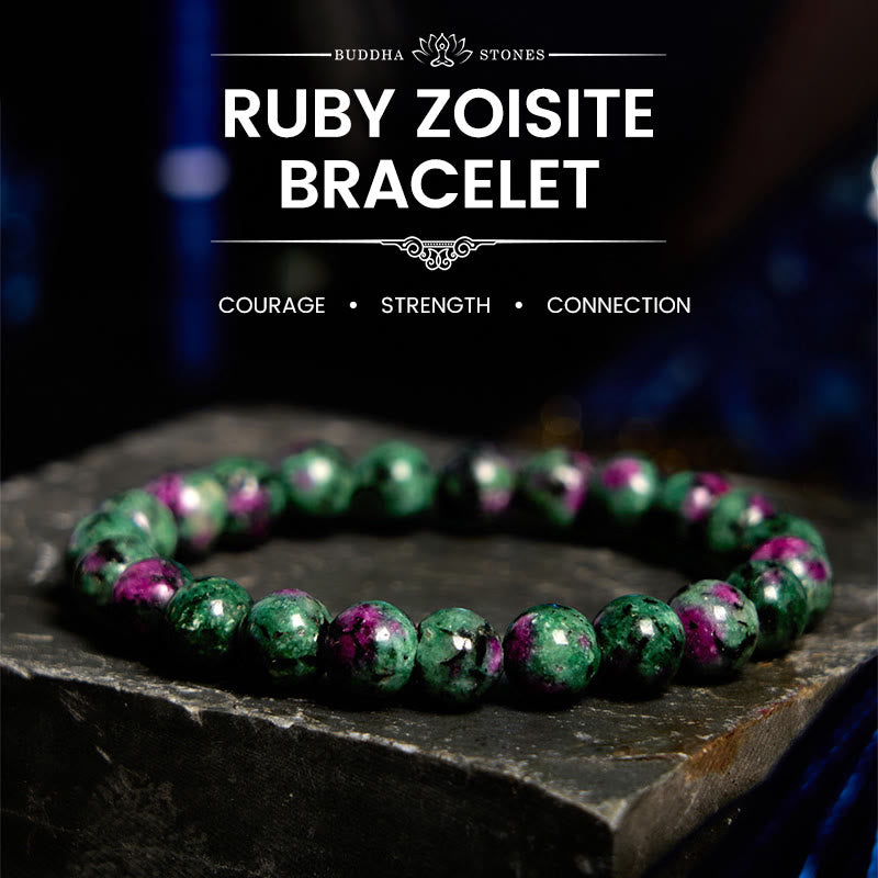 Stone of buddha Ruby Zoisite Connection Bracelet
