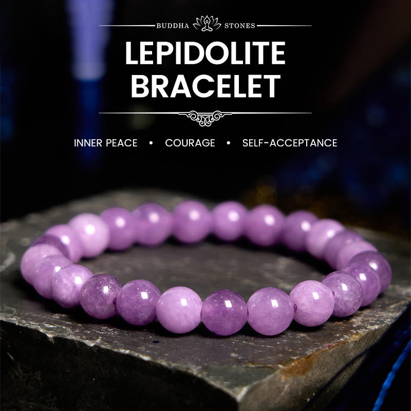 Stone of buddha Lepidolite Inner Peace Bracelet