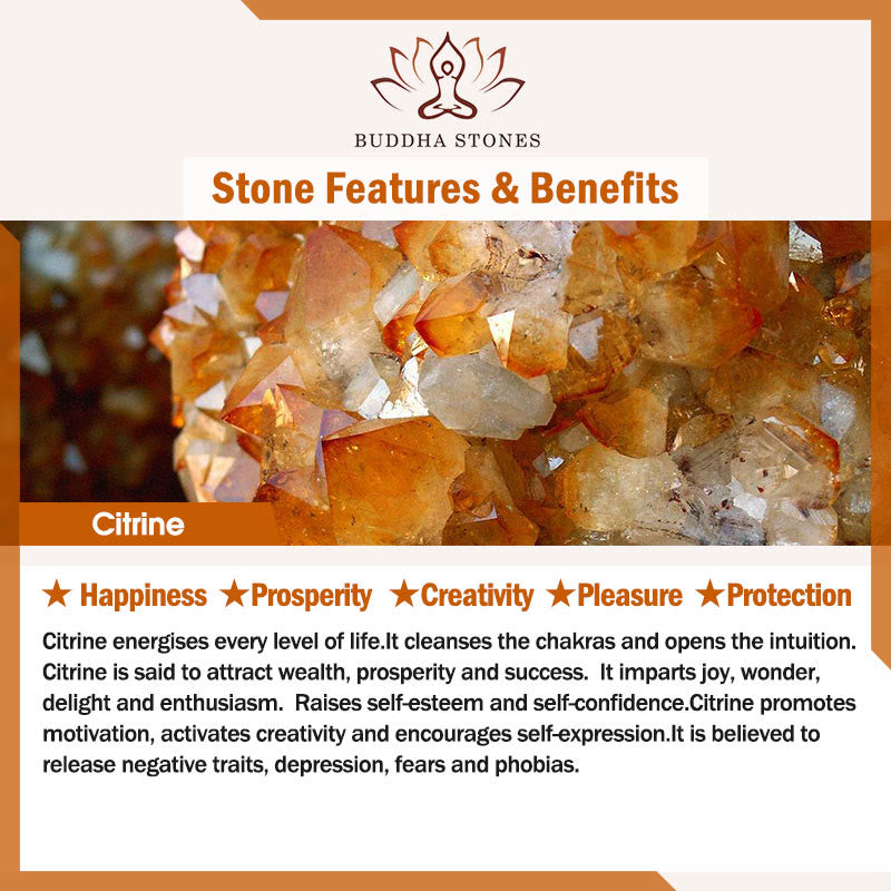 Stone of buddha Natural Tiger Eye Citrine Beads Strength Courage Bracelet