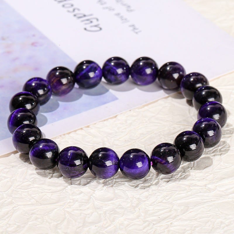 Stone of buddha Purple Tiger Eye Creativity Bracelet