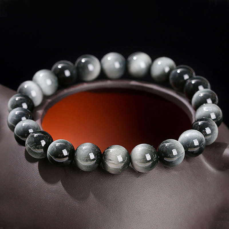 Stone of buddha Natural Eagle's Eye Stone Courage Positive Bracelet