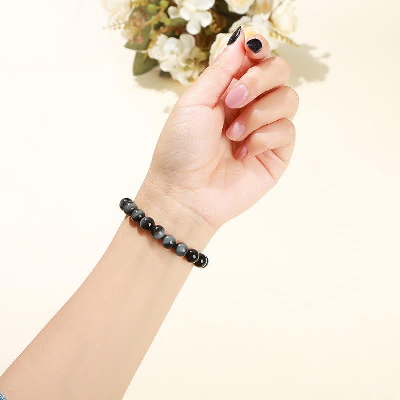 Stone of buddha Natural Eagle's Eye Stone Courage Positive Bracelet