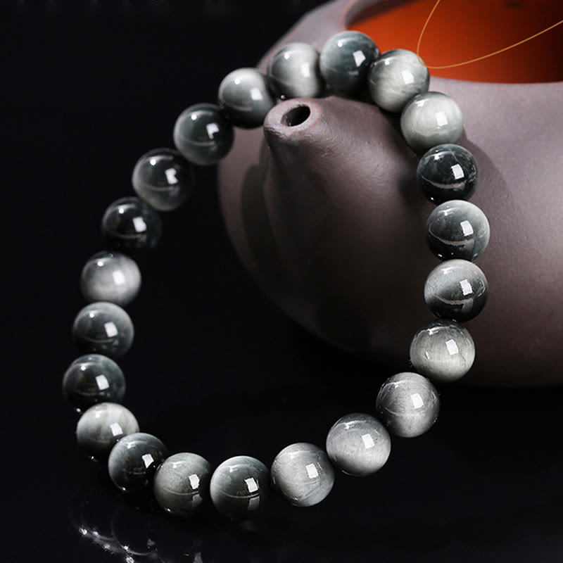 Stone of buddha Natural Eagle's Eye Stone Courage Positive Bracelet