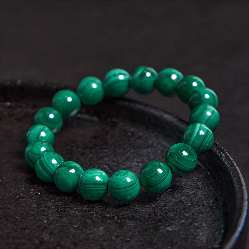Stone of buddha Natural Malachite Protection Calmness Bracelet