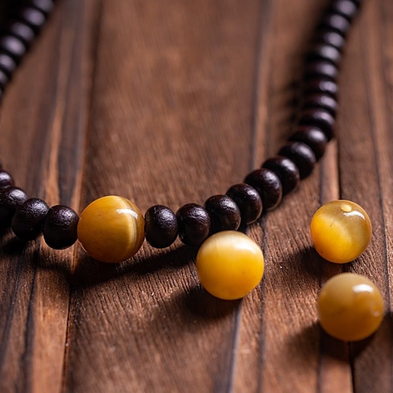 Stone of buddha 108 Mala Beads Bowl Bodhi Seed Colored Rope Peace Bracelet