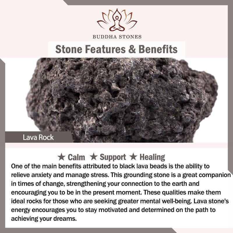 Stone of buddha Vintage Lava Rock Three-eyed Dzi Bead Copper Brass Beads Double Wrap Healing Bracelet