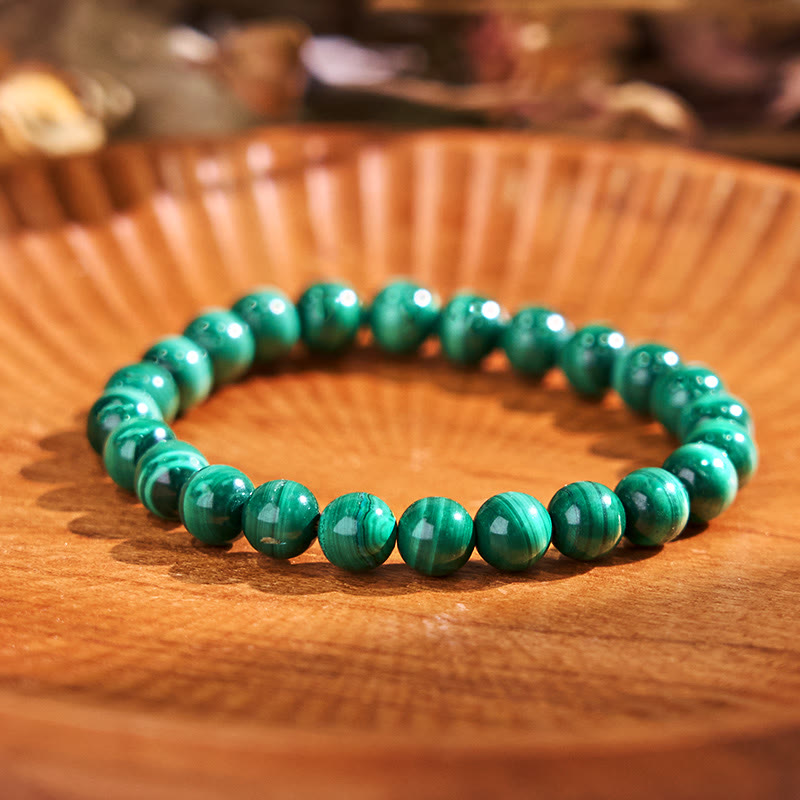 Stone of buddha Natural Malachite Protection Calmness Bracelet