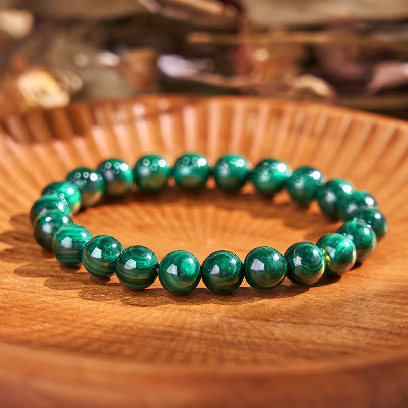 Stone of buddha Natural Malachite Protection Calmness Bracelet
