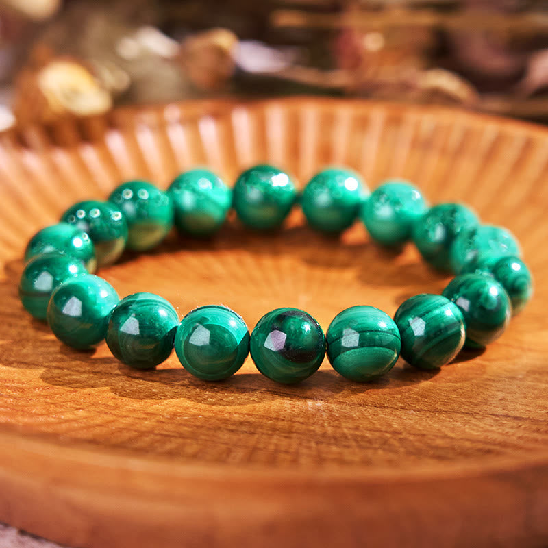 Stone of buddha Natural Malachite Protection Calmness Bracelet