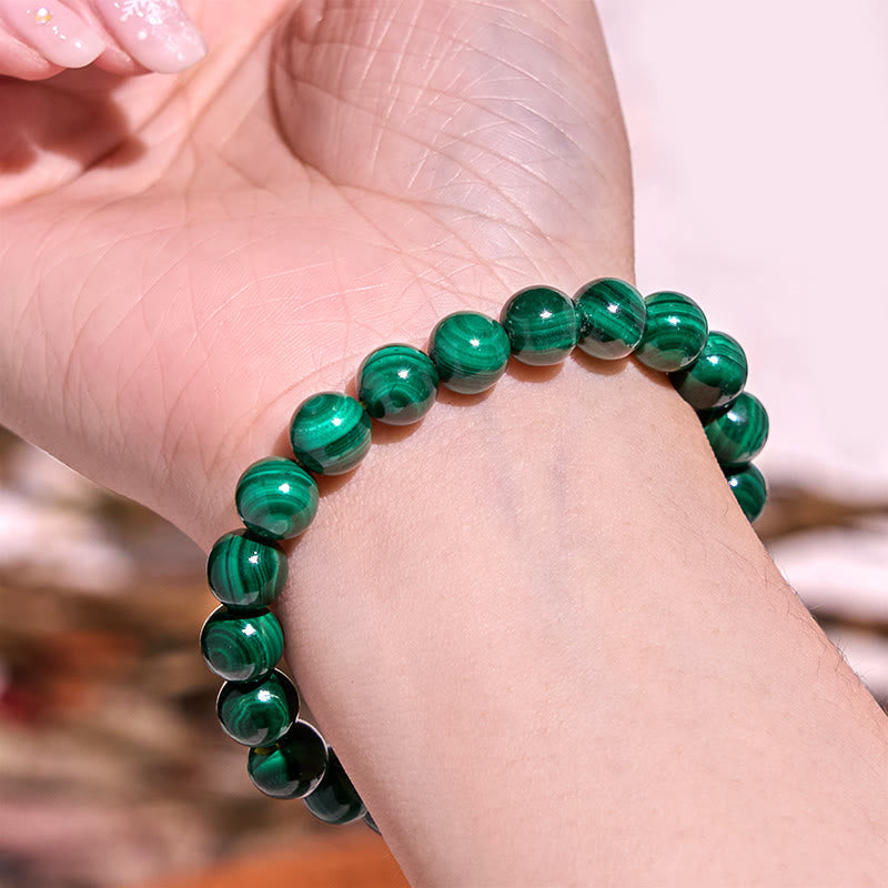 Stone of buddha Natural Malachite Protection Calmness Bracelet