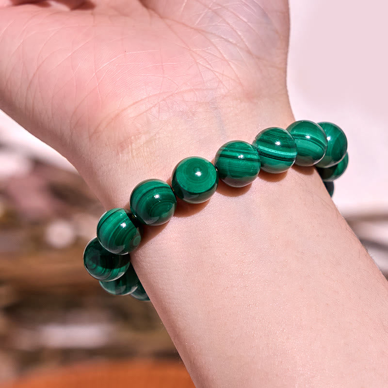 Stone of buddha Natural Malachite Protection Calmness Bracelet