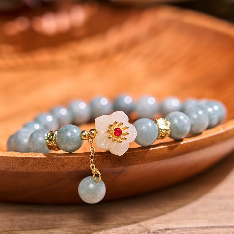 Stone of buddha Jade Abundance Flower Bracelet