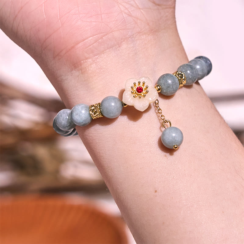 Stone of buddha Jade Abundance Flower Bracelet