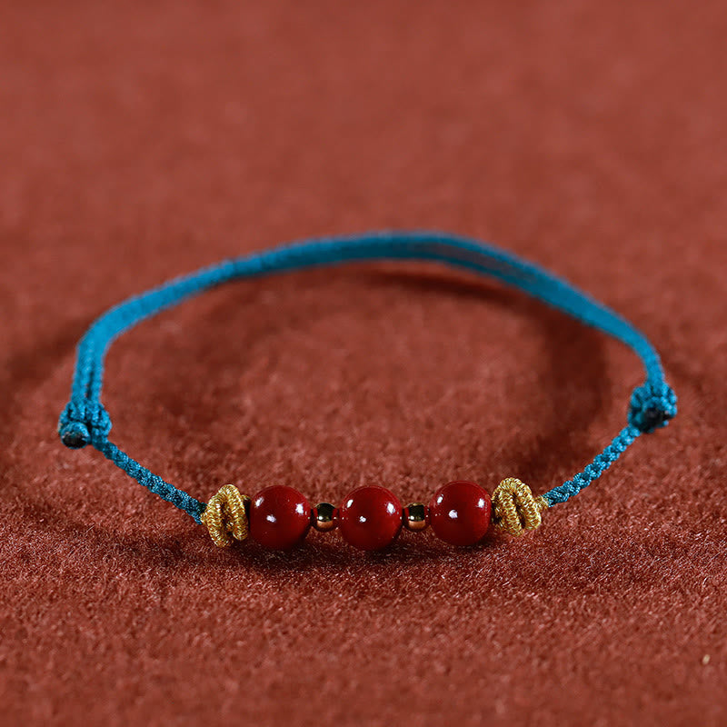 Stone of buddha Colorful String Cinnabar Calm Bracelet
